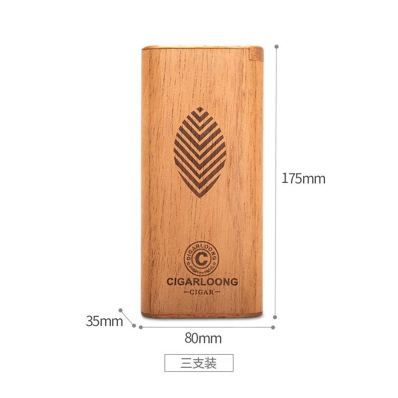 Convenient Travel Cedar Cigar Case 2/3 Holes (22mm) Portable Wooden Cigar Tube Box Accessory
