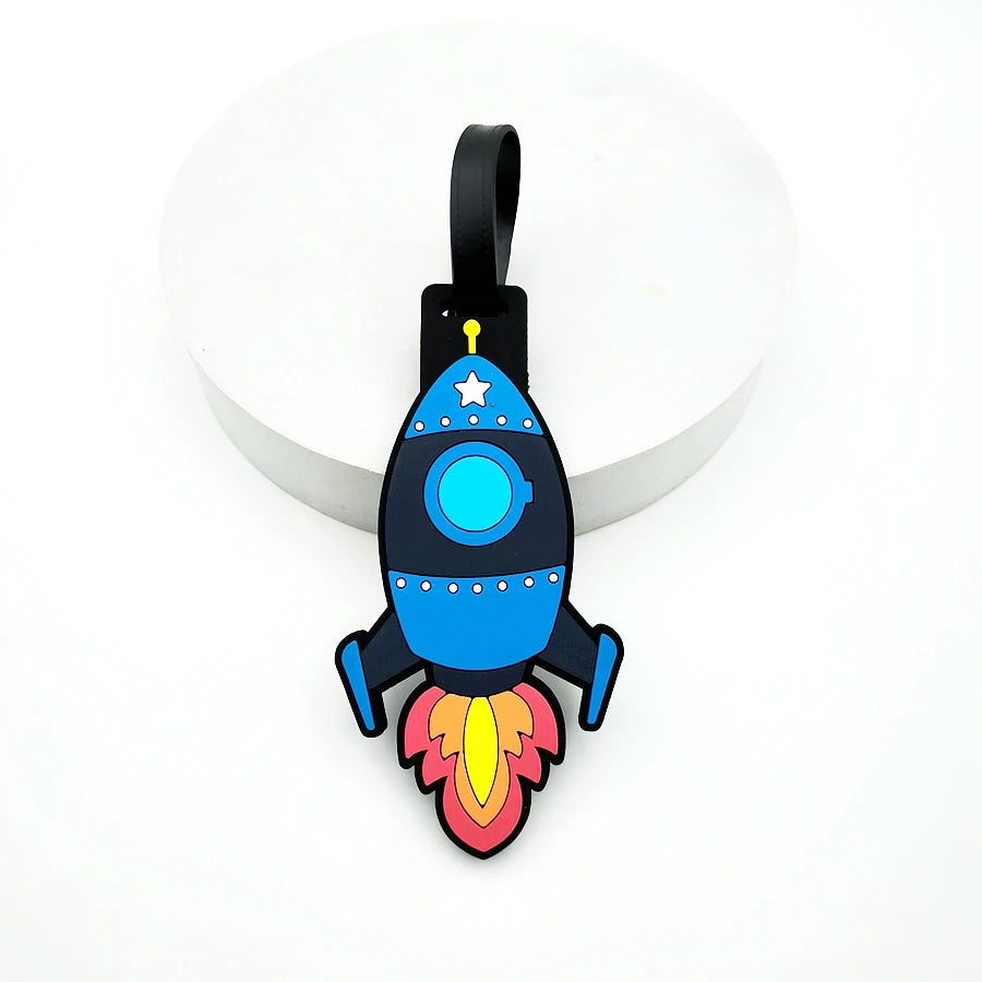 1pc Cute Dinosaur Unicorn Luggage Tag Airport Luggage Backpack Anti Loss ID Tag Pendant Work Name Identification Tag Pendant
