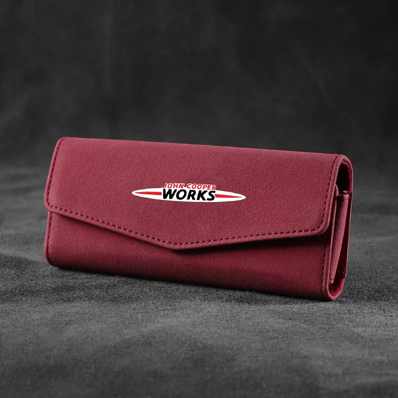Car Glasses Case Sunglasses Storage Box Clip For MINI John Cooper S Works JCW R50 R52 R57 R58 R56 F55 F56 Countryman Accessories