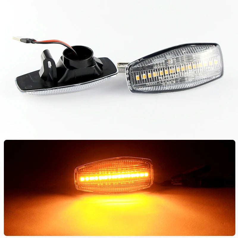 2PCS LED Side Marker Turn Signal Lights Canbus For Hyundai Matrix 01-10 XG 98-05 For Kia Rio 05-11 Sedona 06-11 Sportage 04-10