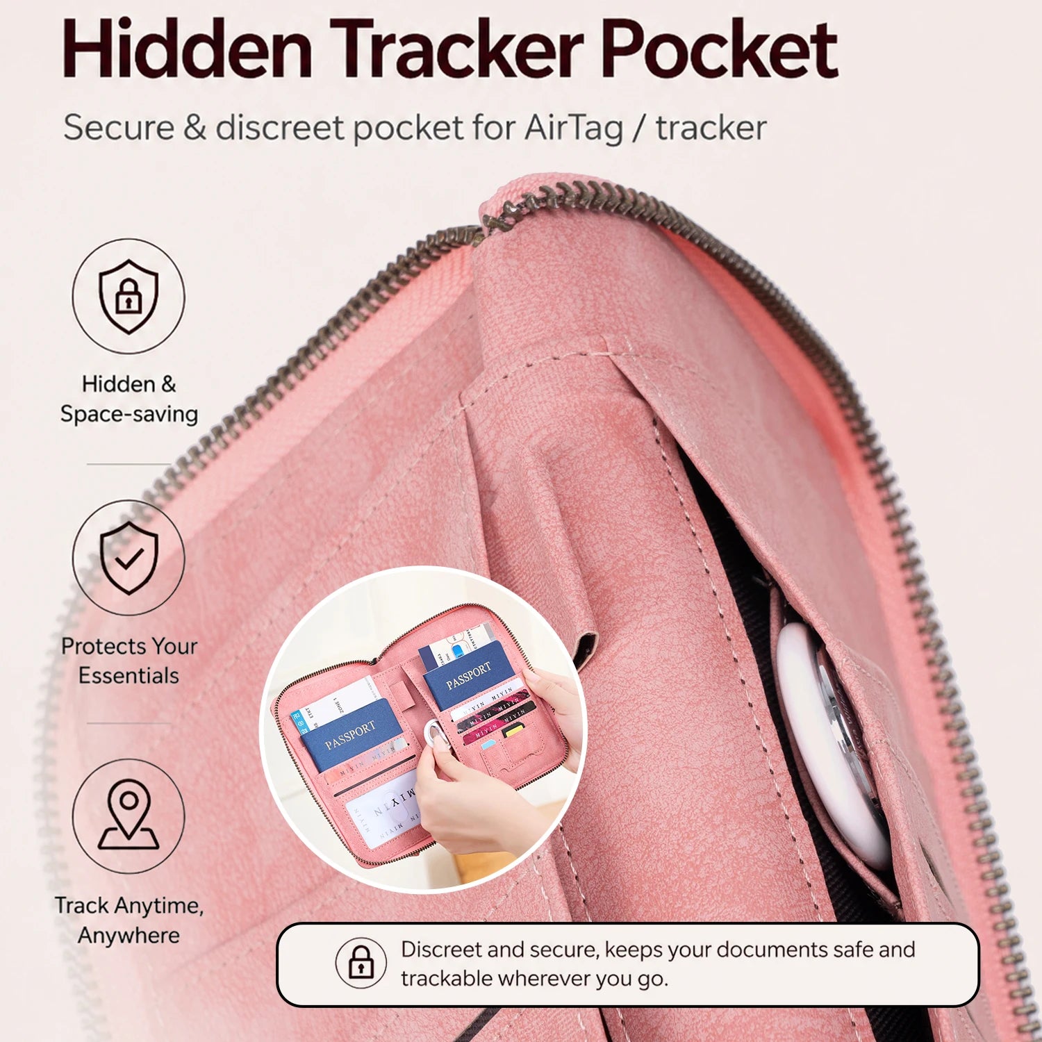 Travel Wallet Passport Credit Card Holder Organizer Cash Holder Document Bag Multifunction Purse Travel Pack Clutch Storage Bag
