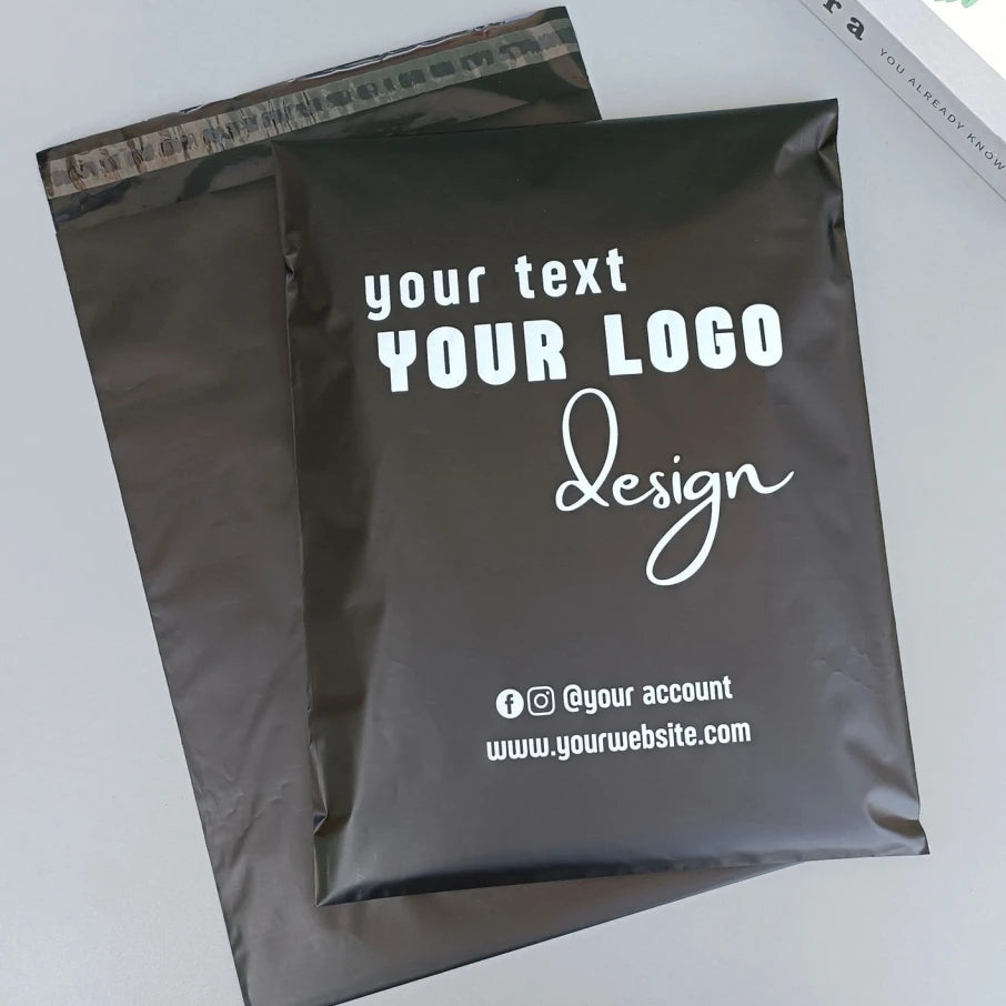 Black Express Bag Gift Packaging Mail Bag Waterproof Plastic Bag Transportation Product Self-Sealed Bag Custom Printing Logo