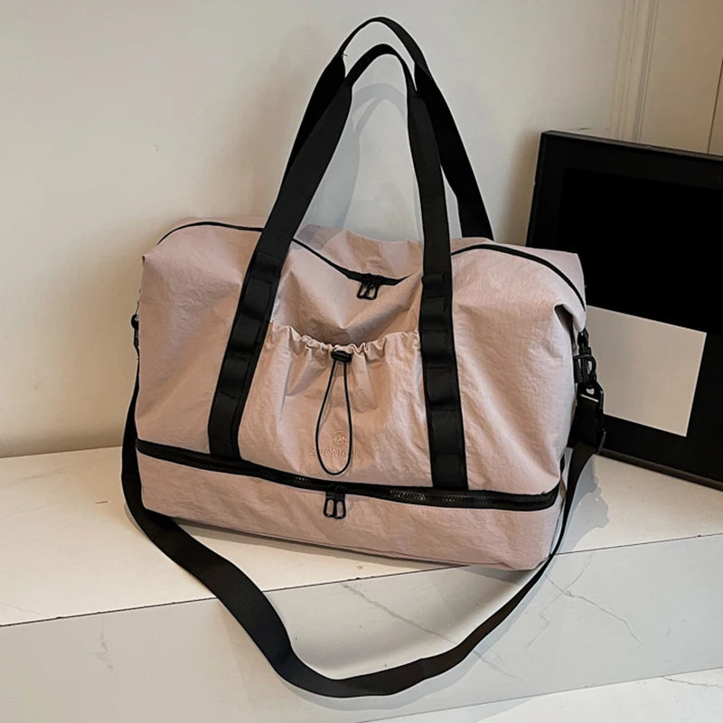 Large Capacity Travel Duffels Bag With Independent Shoe Compartment Travel Totes Suitable For Yoga Gym Storage Weekends Bags