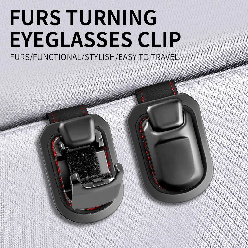 Universal Multifunction Suede Car Sun Visor Eyeglass Holder Glasses Storage Clip Sunglasses Holder Latest button style For Car