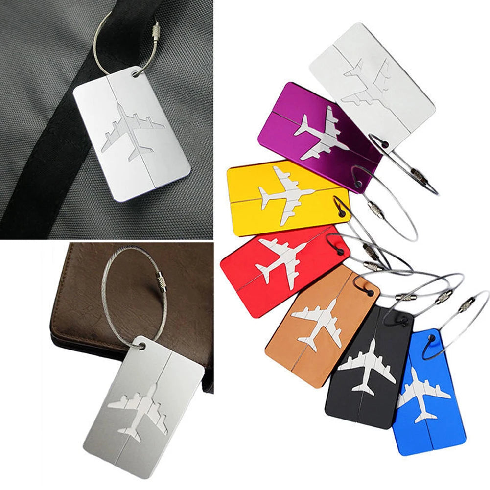 Premium Aluminum Travel Luggage Tag Durable Luggage Identification with Business Card Holder Fashion Tag Travel Accessories