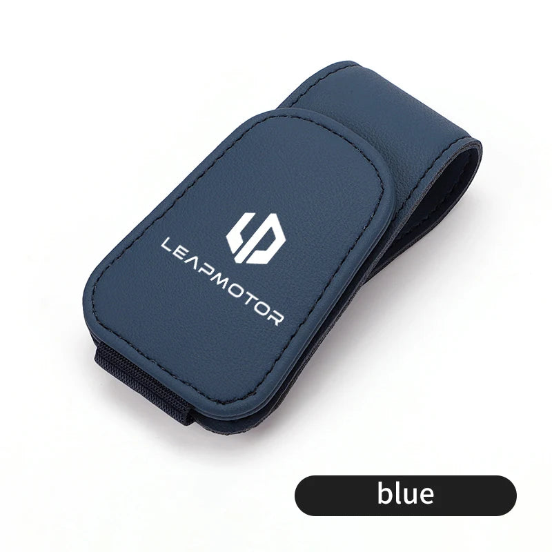 Car Sun Visor Eyeglass Hanger Leather Storage Holder Clip For Leapmotor Reev 2021 2022 2023 2023 LP Leap T03 S01 C11 C01