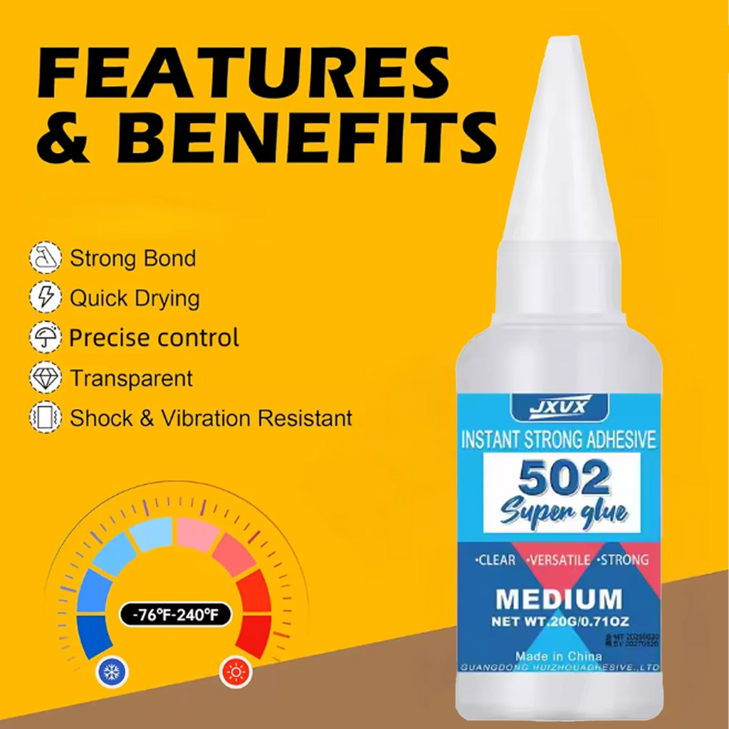 5PCS 502 Super Adhesive Multi Functional Adhesive, Used for Metal, Plastic, Daily Maintenance, DIY, and Small-Scale Process Repa