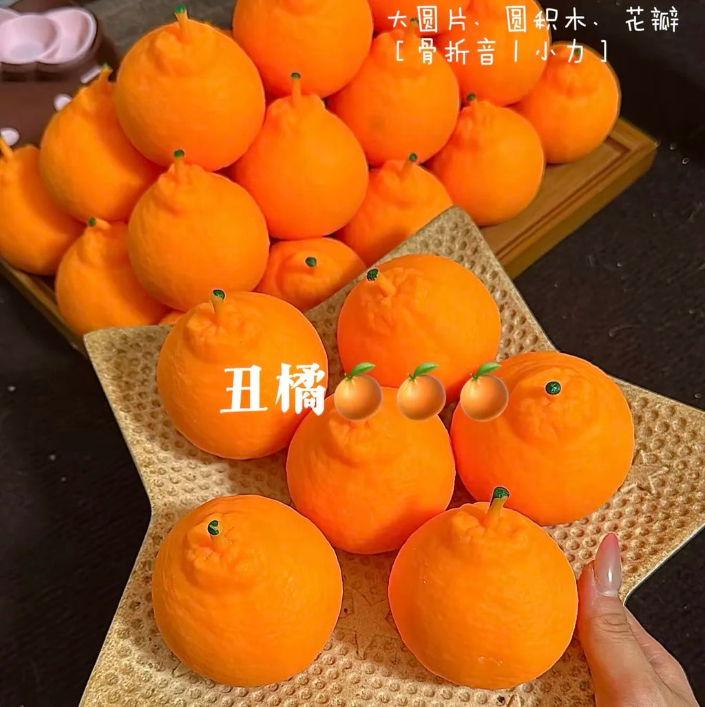 Handmade Ball Crunchy Squishy Ugli Fruit Stress Ball Squeeze Toy Squishy Fidget Ball ASMR Anti Stress Release Hand Relax Gift