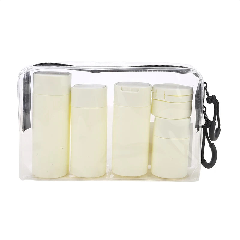 4PCS/Set Soft Squeeze Empty Refill Bottle Portable Travel Dispenser Container For Shampoo Shower Gel Cosmetic Liquid Storage
