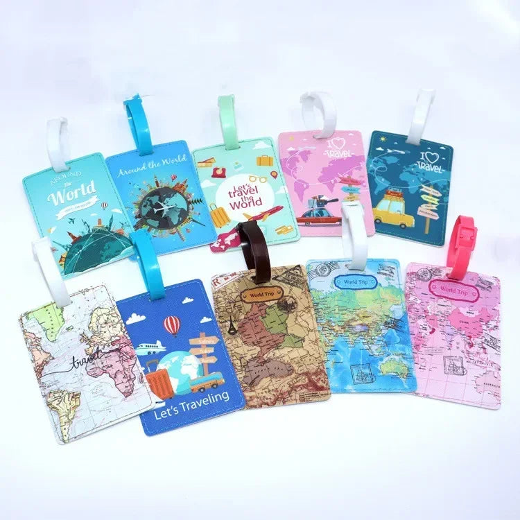 PU Suitcase ID Address Holder Baggage Boarding Tag Portable Label Creative Travel High Quality Travel Accessories Luggage Tag