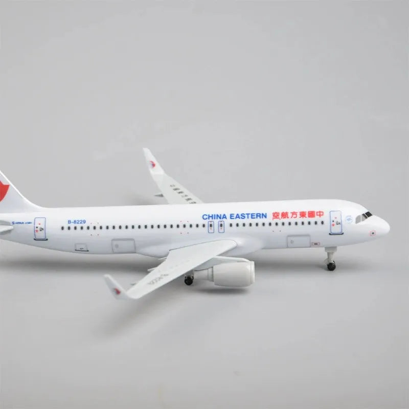 New 20cm China Eastern A320 Diecast Metal Static Simulated Miniature Airplane Model with Stand for Collections and Displays