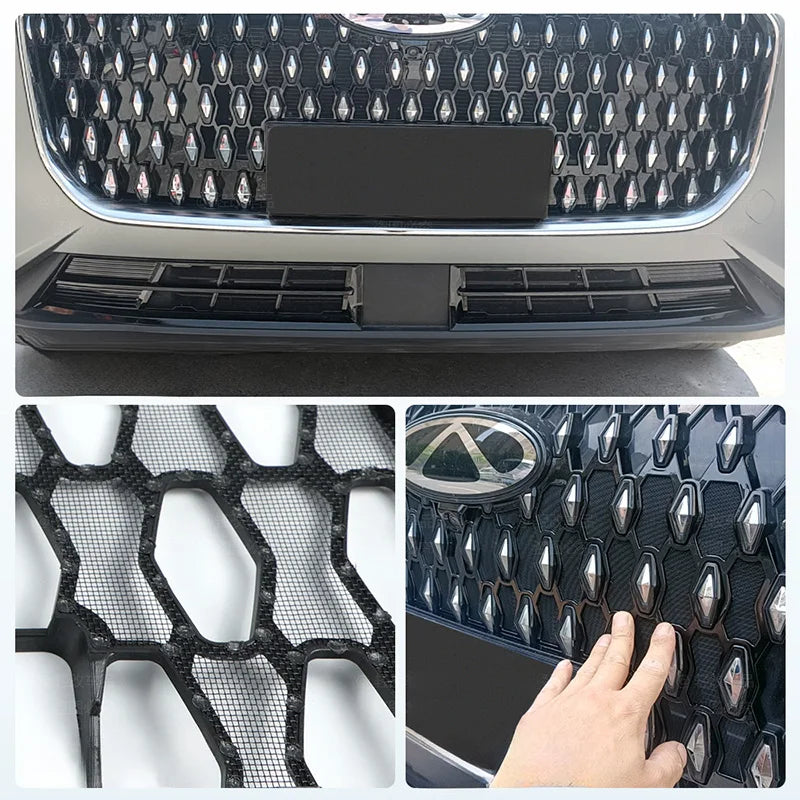 For Chery Tiggo 9 8L 2024-2026 Car Grille Insect Screen Snap-on Installation Detachable Design Easy Remove and Clean Auto Part