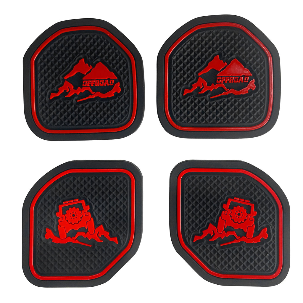 Non-Slip Car Cup Coaster Slot Pad for Jeep Wrangler Jl Jlu 2020-2023 Year Anti-Slip Mat Pocket Mat Interior Cup Holder Pad