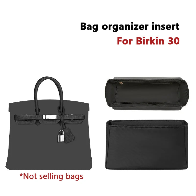 Bag Insert for Birkin 25 Purse Organizer with Support Shaper Tidy Storage Space-Saving Lightweight Durable Bag