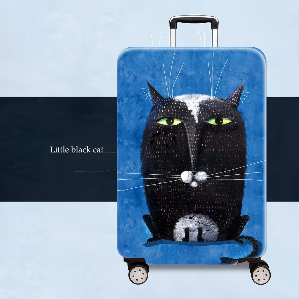 Naughty Kitten  Luggage Cover, High Stretch Elastic Anti-Scratch Dustproof Suitcase Protector for 20-32 Inch Travel Luggage