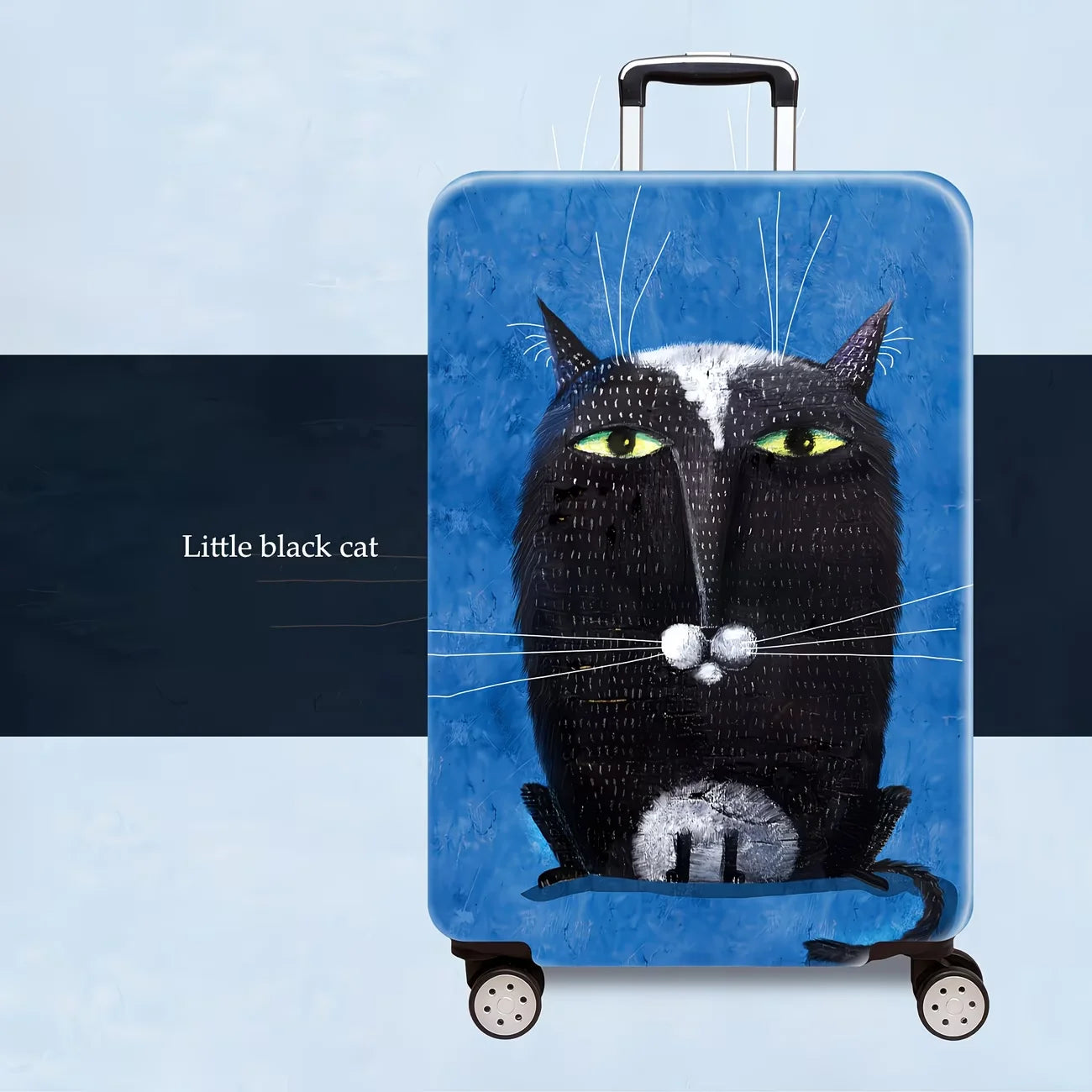Naughty Kitten  Luggage Cover, High Stretch Elastic Anti-Scratch Dustproof Suitcase Protector for 20-32 Inch Travel Luggage