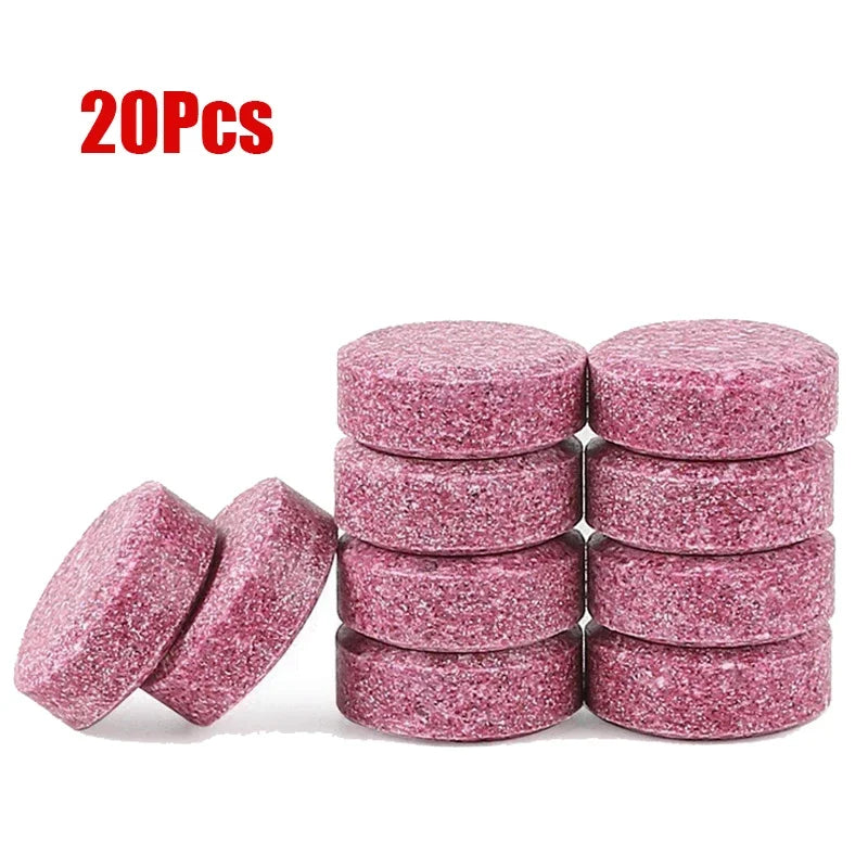 20/40Pcs Car Solid Cleaner Windscreen Cleaner Wiper Effervescent Tablets Auto Glass Water Toilet Cleaning Car Accessories