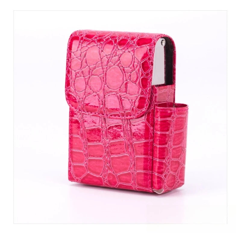 Pocket Leather Cigarette case Lighter bag box Storage Organizer Smoking Tools Accessories Waterproof cigar Man Birthday Gift
