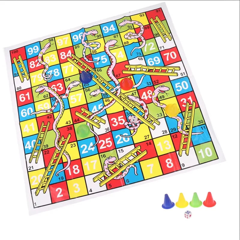 Chess Snake Ladder Flight 38cm/14.96inch Educational Children Toys Interesting Board Game Set Portable Flying Chess Board Game