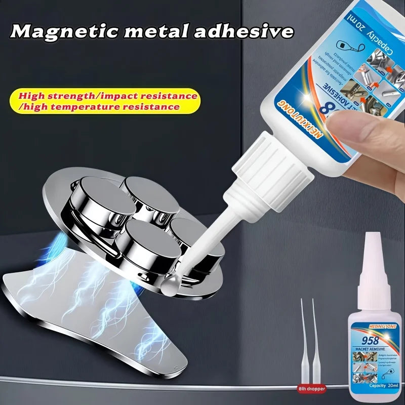 1pc/2pcs Magnetic Glue 20G, a Special Adhesive for Magnets, Fast-Curing Glue Suitable for Bonding Plastic, Metal, Wood,PVC,Nylon