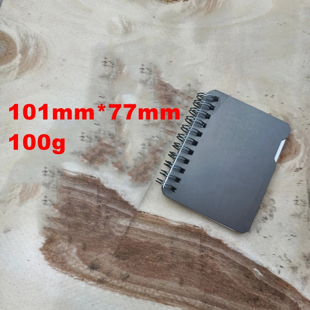 EDC Titanium Alloy Notepad Portable Recyclable Tools Outdoor DIY Survival Camping Gear EDC Multifunction Tools
