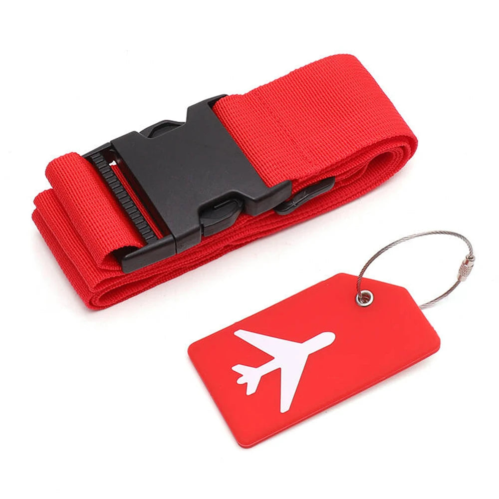 Luggage Strap Set with Luggage Tag Multiple Colors of Luggage Straps Suitable for Various Types of Luggage Suitable for Travel