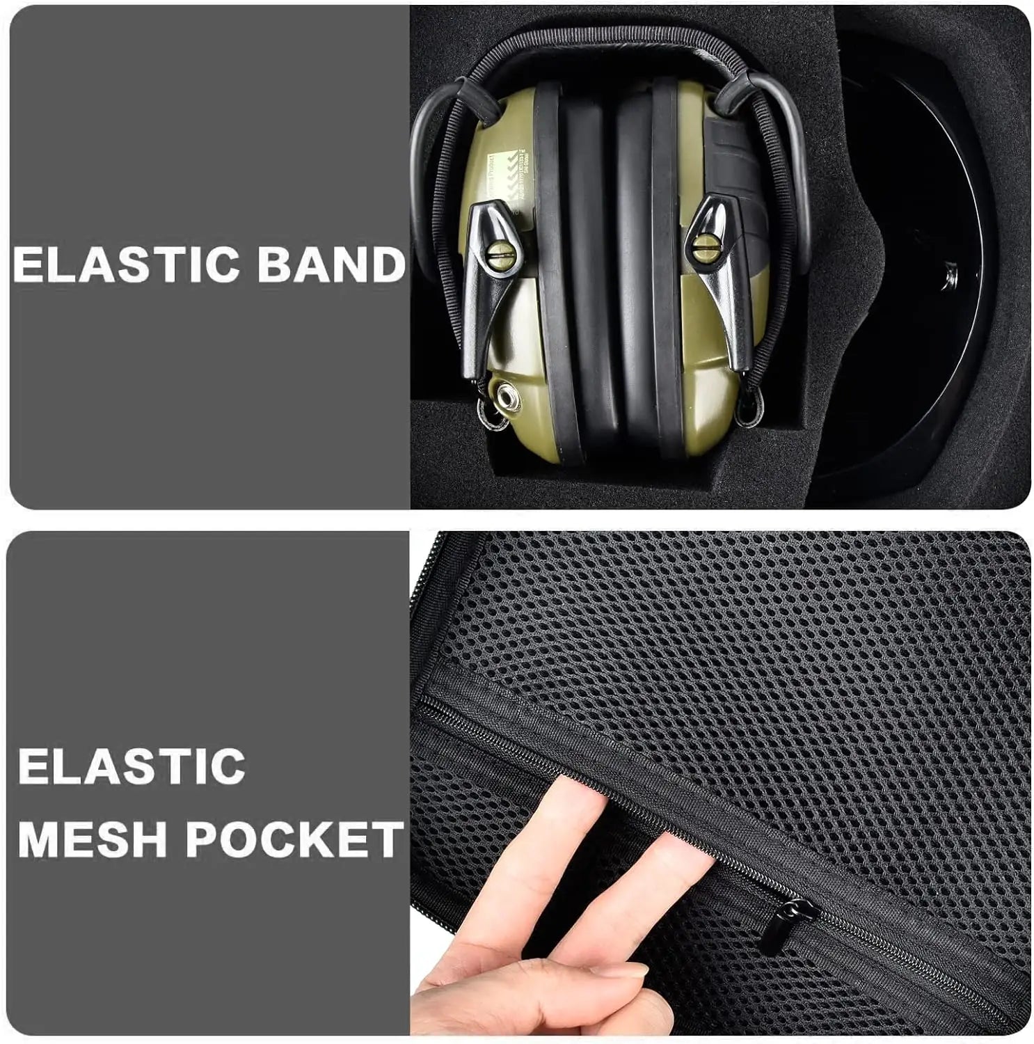 Case for Walker's Razor Slim Electronic Earmuffs/for Howard Leight Shooting Hunting Hearing Ear Protection storage bag