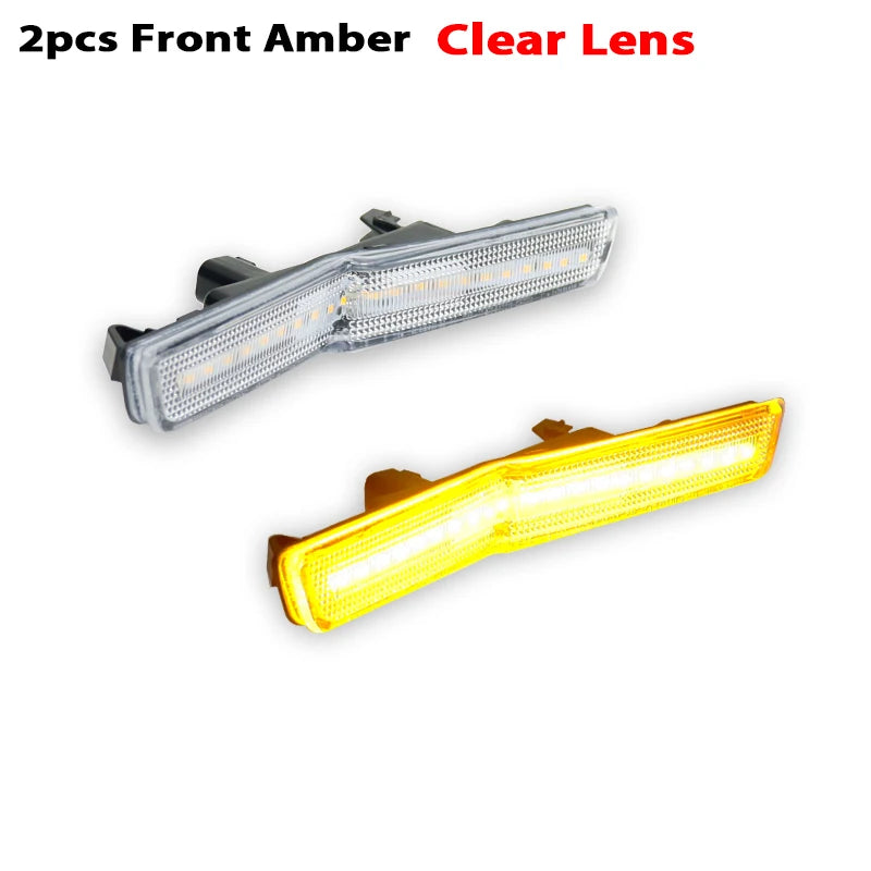 4pcs Car Lamp For 2015-2022 Dodge Challenger SRT Hellcat Widebody  Front & Rear Side Marker Lamps ,Turn Signal Parking Lights