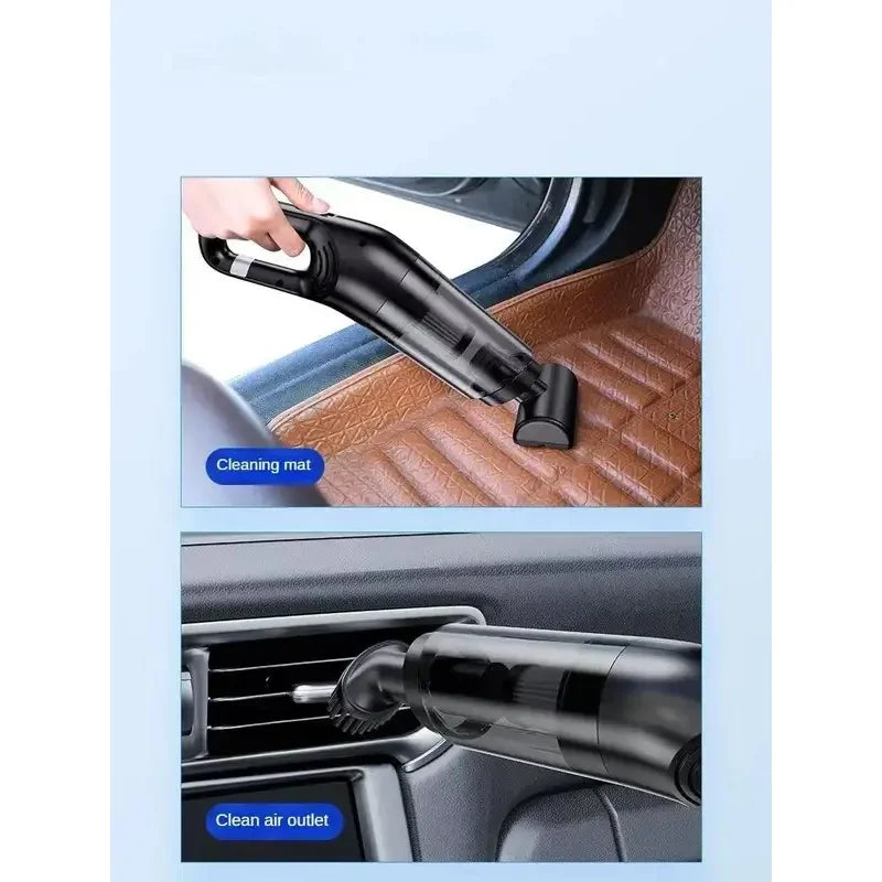 High‑Suction Handheld Car Vacuum Cleaner, Portable Wet‑Dry Vacuum for Car Interior & Household Cleaning