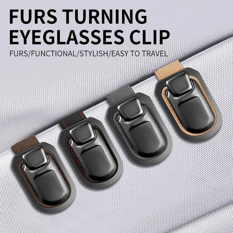 Universal Multifunction Suede Car Sun Visor Eyeglass Holder Glasses Storage Clip Sunglasses Holder Latest button style For Car