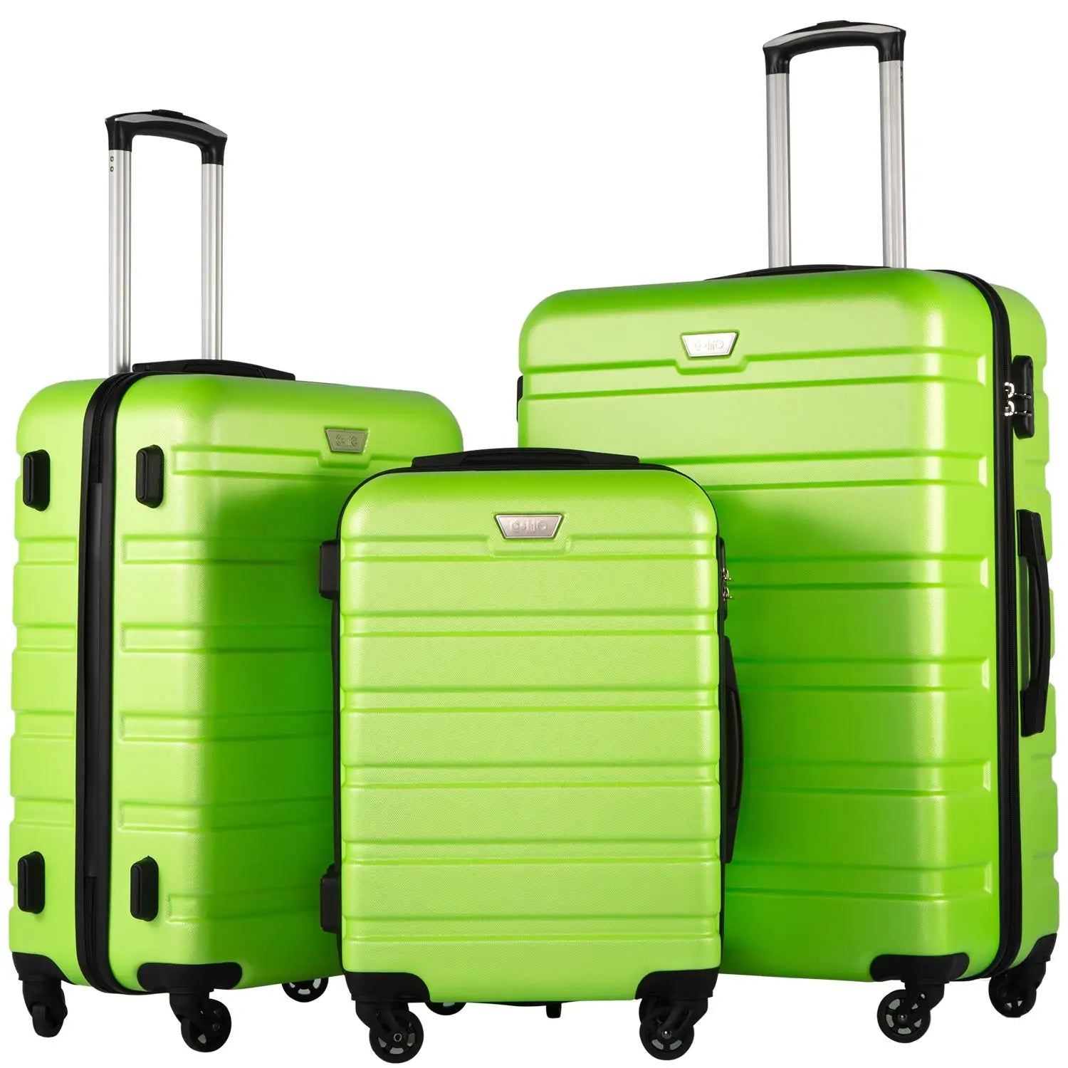 3 Piece Lightweight Hardside Spinner Luggage Set with Secure TSA Lock Travel Suitcases, Customize