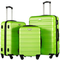 3 Piece Lightweight Hardshell Luggage Set 360° Spinner Wheels TSA Approved Lock Travel Suitcases, Customized