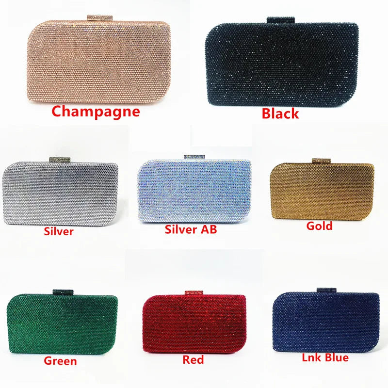 Makeup Rhinestone Wedding Dinner Bag Crystal Hot Diamond Women's Shoulder Evening Bag