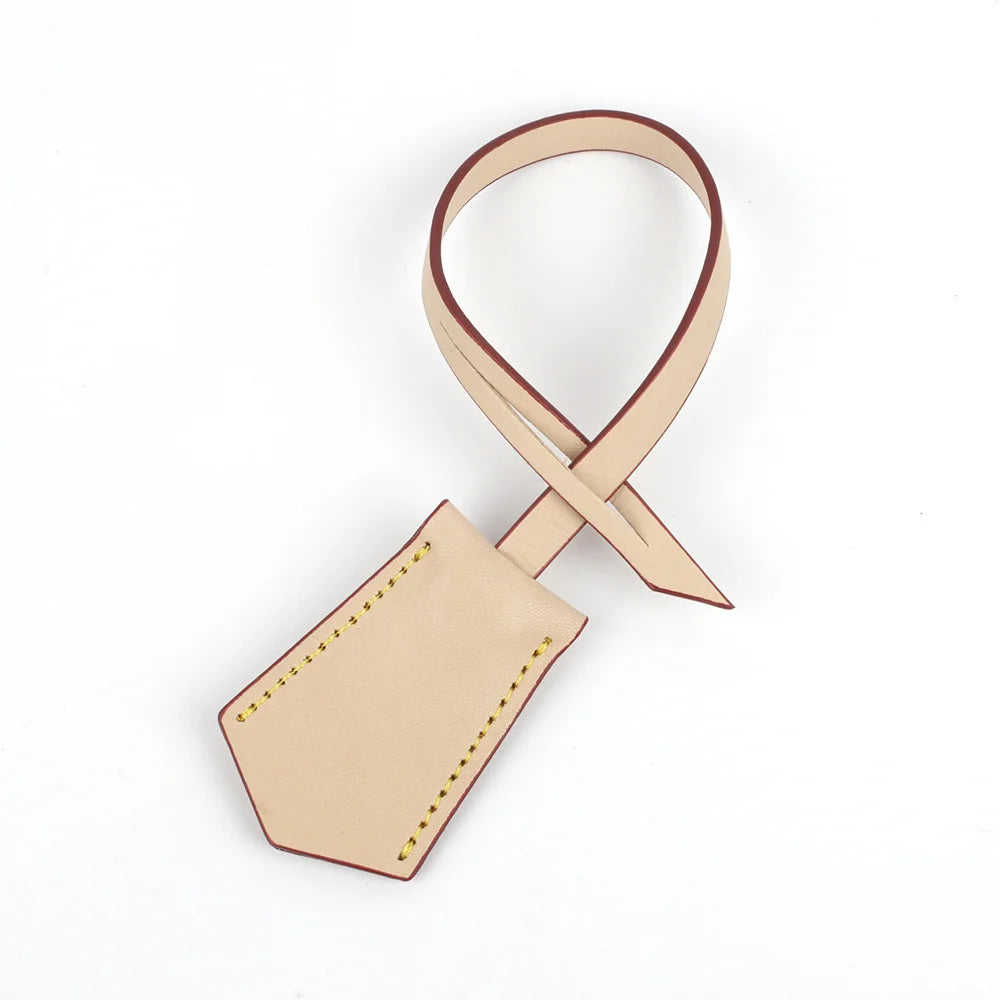 Custom Initials Fashion Women Travel Luggage Tag Genuine Leather Bag Charm Pendant Accessories Vegetable Leather Hang Tag Label