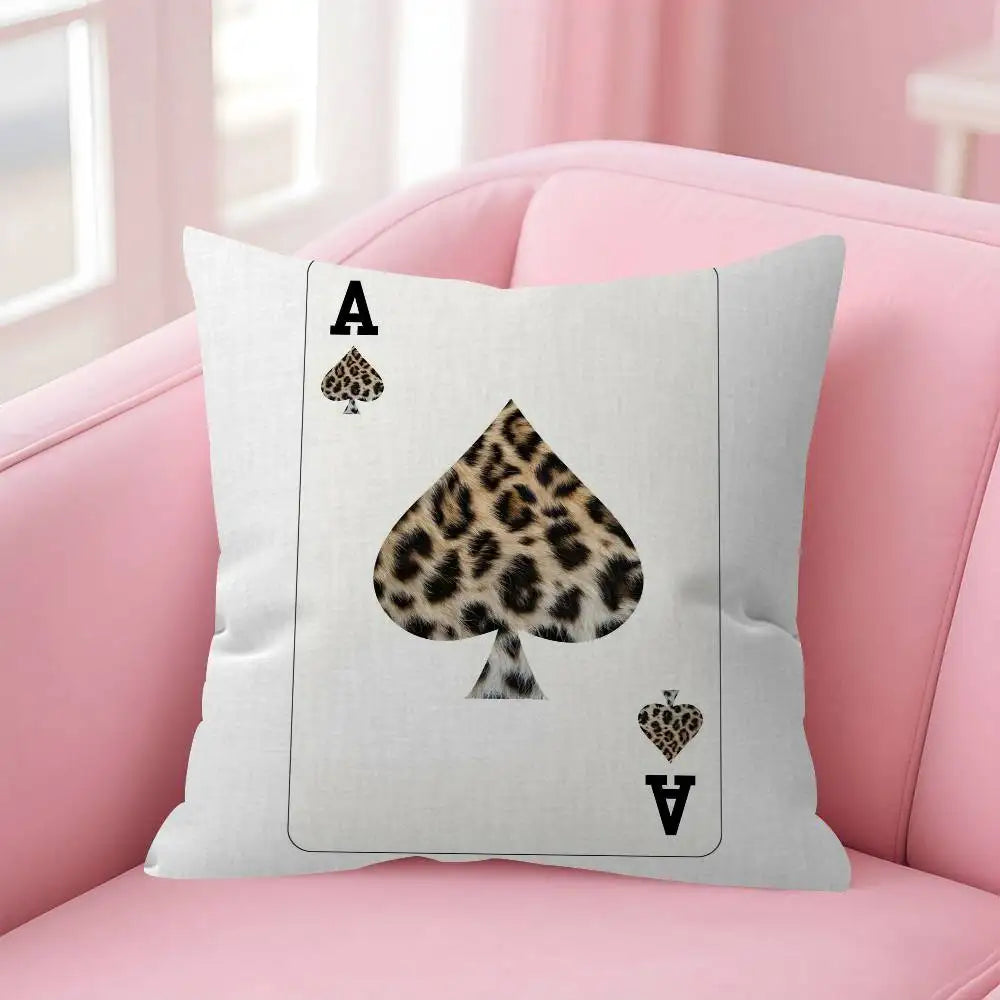 Retro leopard and cheetah theme Double-sided Printed pillow cover Short plush Suitable living rooms sofas throw cushion cover