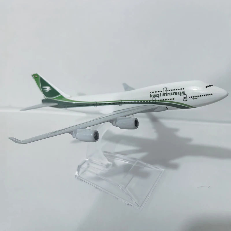 JASON TUTU 16cm Iraq Airlines Boeing 747 Plane Airplane Model Aircraft Model Diecast Metal 1/400 Scale Planes