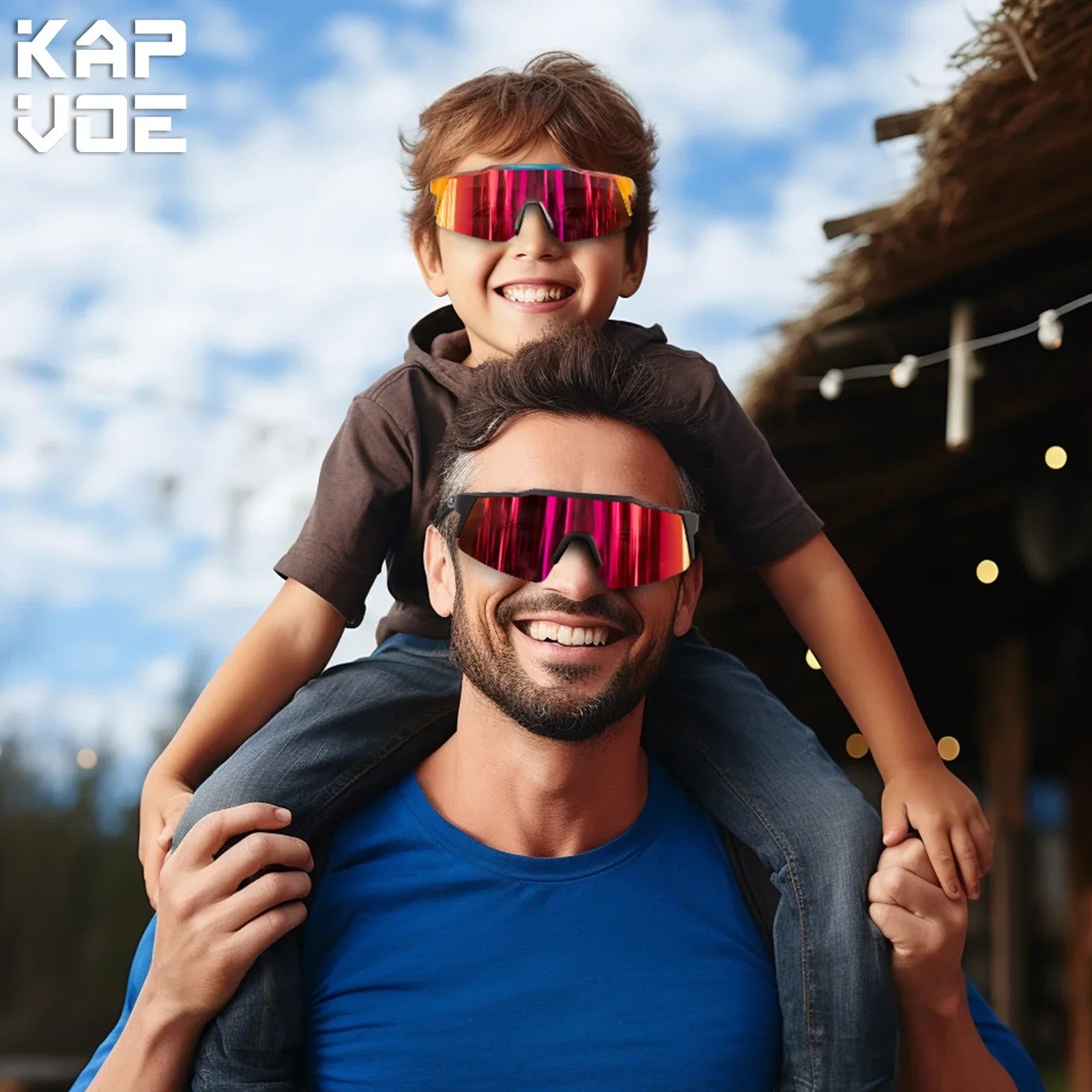 Kapvoe Kids Hiking Eyewear Cycling Sunglasses Aged 8-15 Baseball Running Children Glasses UV400 Sports Riding Bicycle Glasses