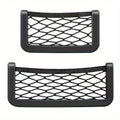 2pcs/set Car Supplies Storage Size Number Mesh Bag Creative Car Mesh Phone and Miscellaneous Storage Bag