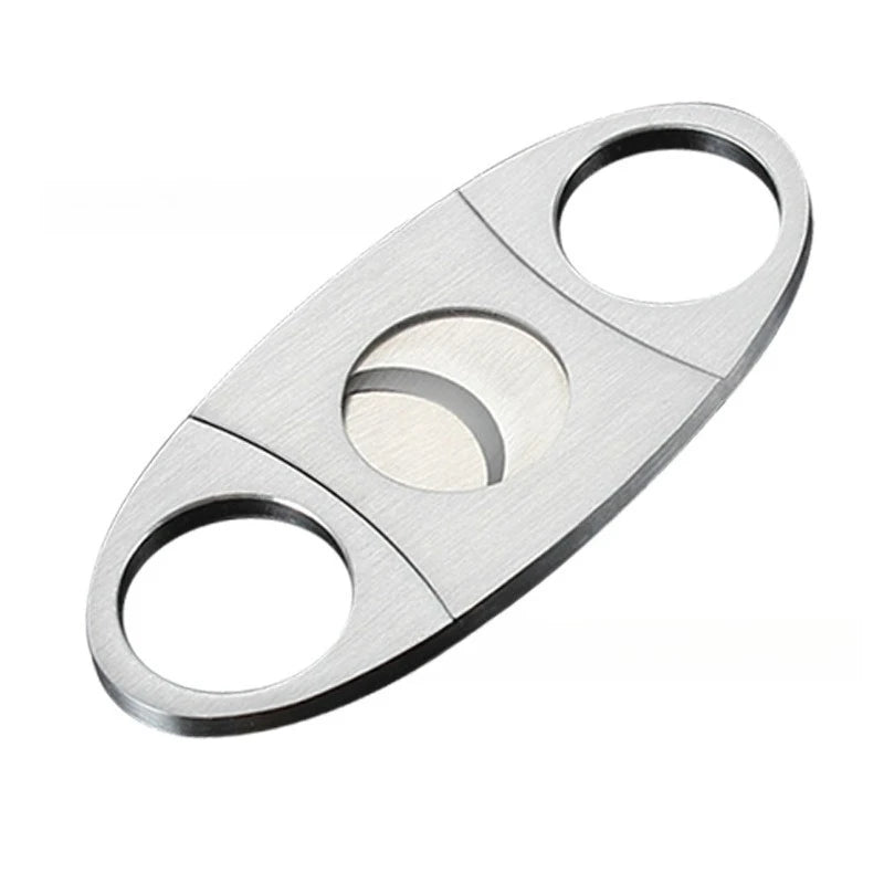 2026 New Stainless Steel Cigar Cutter Pocket Zigarren Double Blades Smoking Cutting Accessories Tool Wholesale Factory