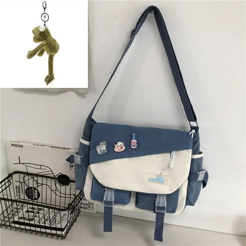 Nylon Handbags Shoulder Bag Large Capacity Crossbody Bags for Teenager Girls Men Harajuku Messenger Bag Student School Bags Sac