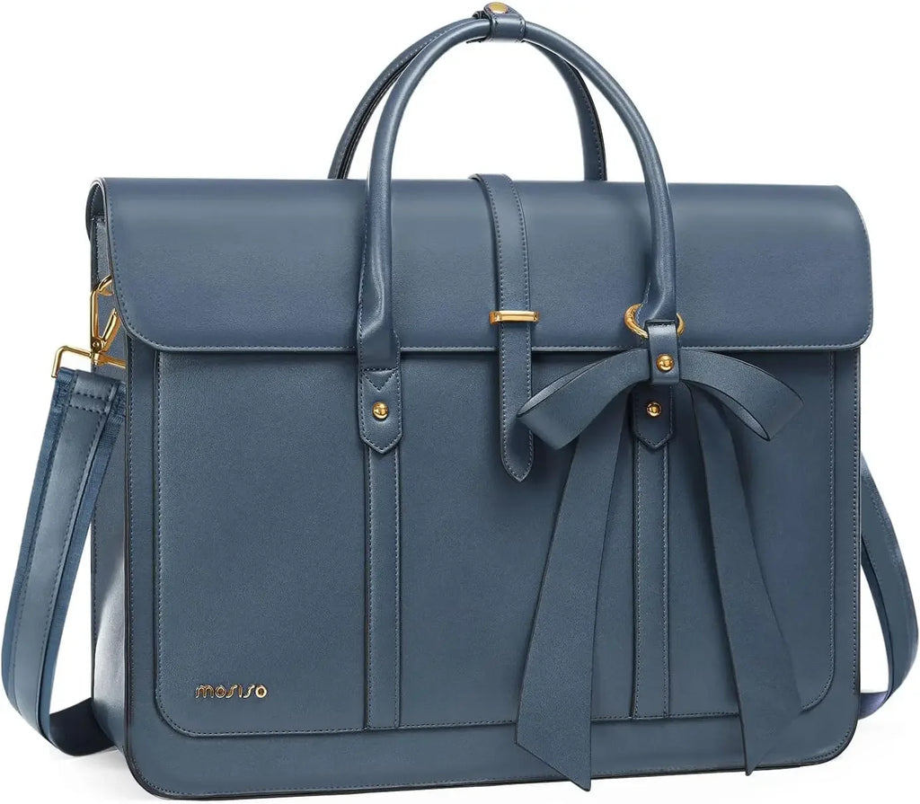 MOSISO Women's Tote Bag for MacBook 13 14 15 16 17.3 inch Notebook PU Leather Laptop Shoulder Bag Backpack Handbag Dual-purpose