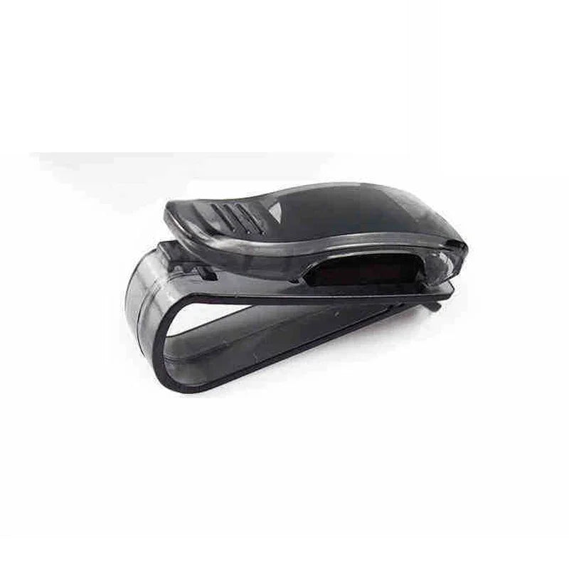 Black Glasses Holder for Car Sun Visor Sunglasses Clip Card Ticket Holder Eyeglasses Fastener Carbon Fiber Sunglasses Clip