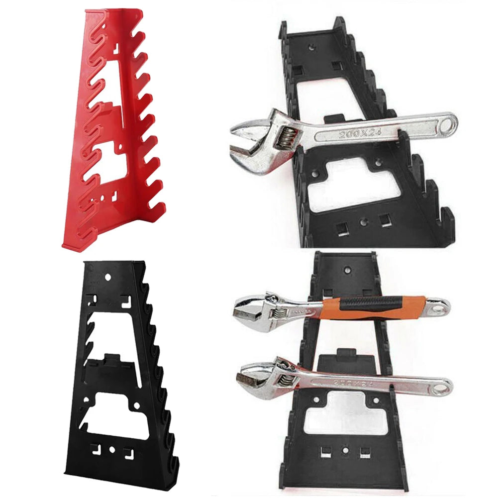 Red & Black Wrench Organizer Standard Spanner Holders Wrench Holder Plastic Tray Sockets Storage Tools Rack Sorter 2026 New