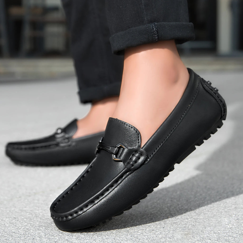 Genuine Leather Men Casual Shoes Luxury Brand Mens Loafers Moccasins Breathable Slip on Italian Driving Shoes Chaussure Homme