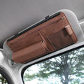 Multi-Pocket Car Sun Visor Organizer, Hanging Holder for Cards, Phones, Glasses and Pens to Store Small Vehicle Belongings