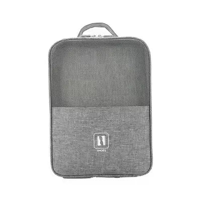 Breathable Mesh Waterproof Travel Shoe Storage Bag with Trolley Sleeve Portable Organizer Pouch for Sneakers Visible Design