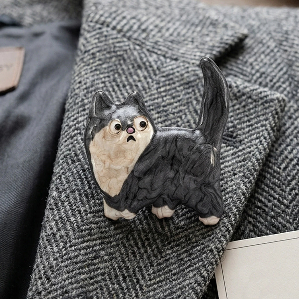 Classic Enamel Rhinestone Dog Brooches for Women Unisex Trendy Animal Pins Office Party Friend Funny Gifts Jewelry Accessories
