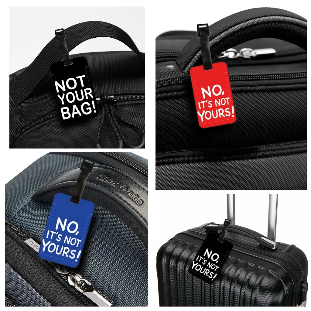 "not your bag" Luggage Tag Suitcase Address Label "no it's not your bag"Luggage Boarding Case Label Name ID Address Clip