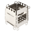 Lightweight Stainless Steel Camping Stove Ventilation Holes Foldable Detachable Wood Burning Stove Compact Portable Fire Pit BBQ