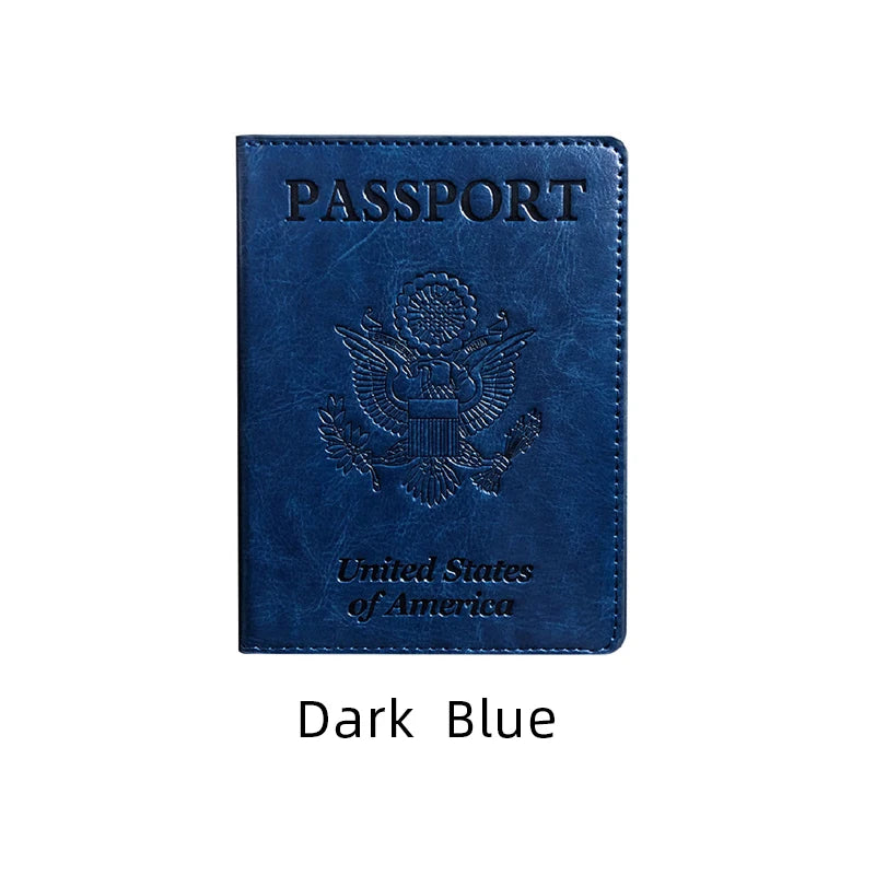 Travel Passport Cover Card Protector Women Men Embossing Travel ID&Document Passport Holder Business PU Leather Wallet Case NEW